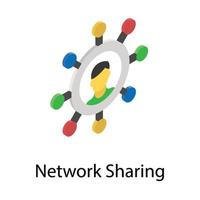 Network Sharing Concepts vector