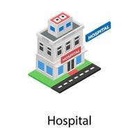Trendy Hospital Concepts vector