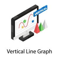 Vertical Line Graph vector