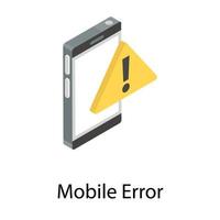 Mobile Error Concepts vector