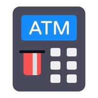Atm machine vector in editable style
