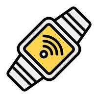 Wifi watch icon in editable style vector