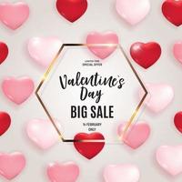 Valentine's Day Love and Feelings Sale Background Design. Vector illustration