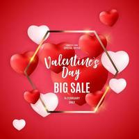 Valentine's Day Love and Feelings Sale Background Design. Vector illustration