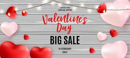 Valentine's Day Love and Feelings Sale Background Design. Vector illustration