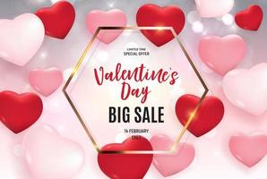 Valentine's Day Love and Feelings Sale Background Design. Vector illustration