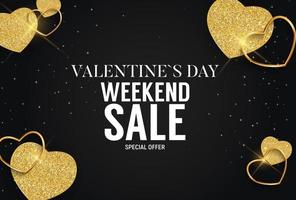 Valentine's Day Love and Feelings Weekend Sale Background Design. Vector illustration