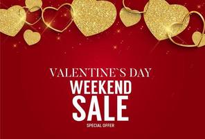 Valentine's Day Love and Feelings Weekend Sale Background Design. Vector illustration