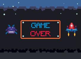 Space game user interface template vector