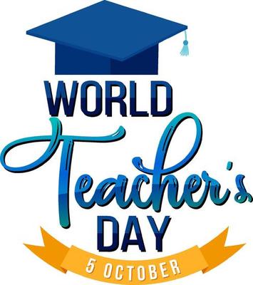 World Teacher's Day lettering banner