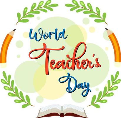 World Teacher's Day lettering banner