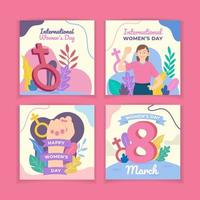 International Women's Day Social Media Posts vector