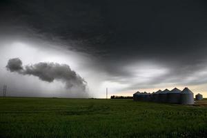 pradera nubes de tormenta foto