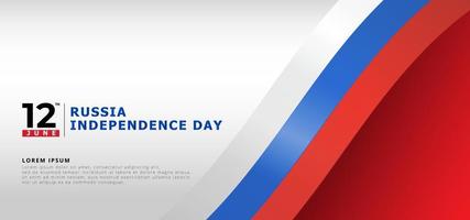 celebration independence day of Russia banners. Russia independence day template with Russian flag vector