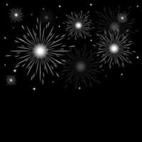 Firework or firecracker flash on black background vector