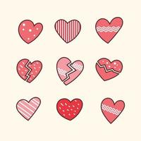 Hand drawn heart collection. - Vector. vector