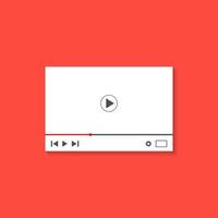 Video player with flat design. - Vector