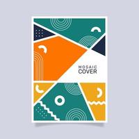 Flat mosaic cover template. - Vector. vector