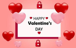 happy valentines day greeting card vector