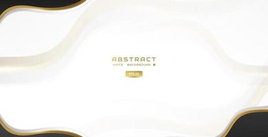 Luxury white and gold background with wavy shape, for banners, certificates, presentations, invitations, brochures vector