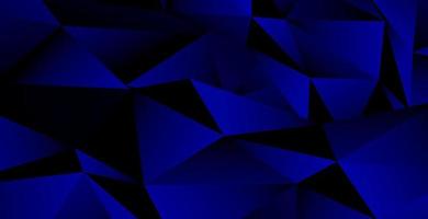 Realistic dark blue background with low poly shape and shadow. Abstract blue banner vector