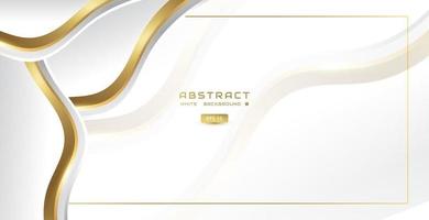 Luxury white and gold background with wavy shape, for banners, certificates, presentations, invitations, brochures