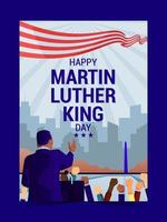 cartel del día de martin luther king vector