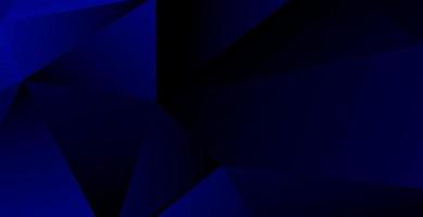 Realistic dark blue background with low poly shape and shadow. Abstract blue banner vector