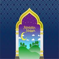 celebración islámica. diseño de celebración de ramadán kareem. vector
