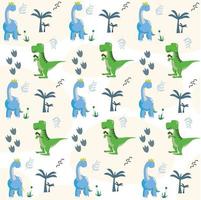 cute dinosaur pattern vector design background