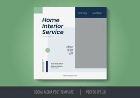 Home furniture social media post template banner vector