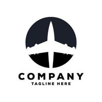 Airplane icon vector logo template illustration design