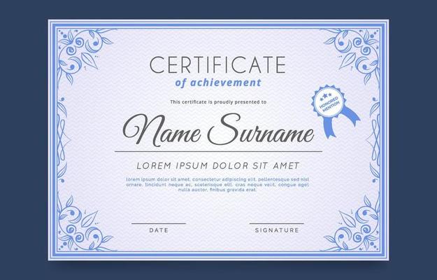 Classic Border Certificate Template