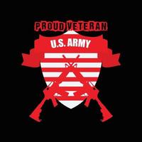 diseño de camiseta del ejército estadounidense vector