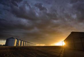 Prairie Storm Clouds Sunset photo