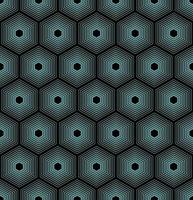 fondo azul con hexágonos vectoriales negros vector