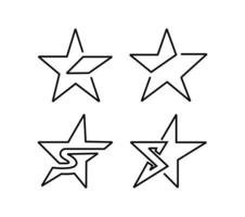 plantilla de diseño de vector de icono de calificación de cliente, conjunto de iconos de estrella de vector de logotipo de símbolo.