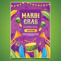 carnaval de música mardi gras vector