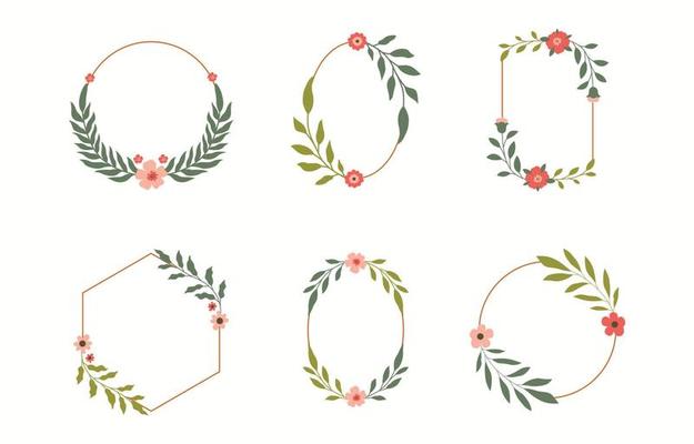 Flower Frame Vector Decoration