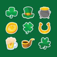 St Patrick's Day Shamrock Sticker Vector Pack