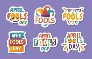 April Fools Day Sticker Vector