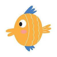 Creative vector illustration of a yellow fish