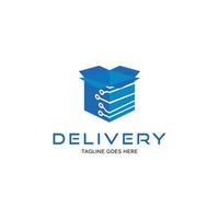 Delivery package technology logo design inspiration vector