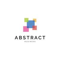 Abstract square icon logo design inspiration vector