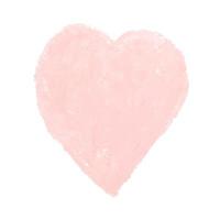 Illustration of heart shape drawn with pink colored chalk pastels vector