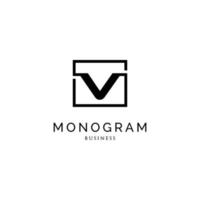 Initial letter V monogram logo design inspiration vector