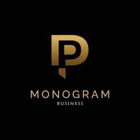 Initial letter DP monogram logo design inspiration vector