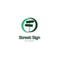 Street sign icon logo design inspiration vector