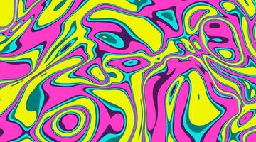 Hand drawn flat psychedelic groovy background vector