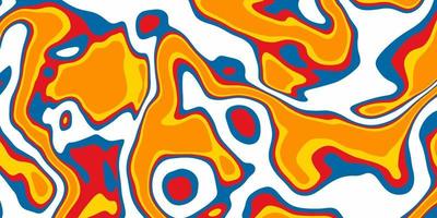 Hand drawn flat psychedelic groovy background vector